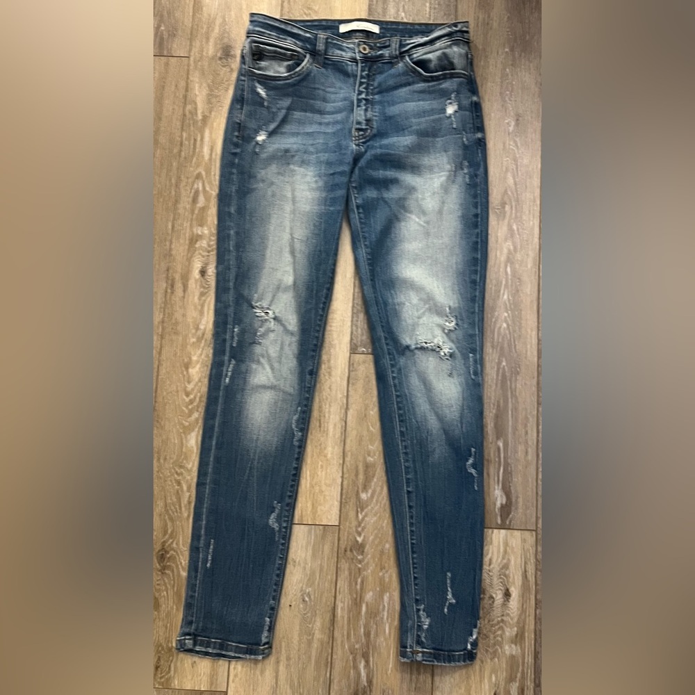 KanCan Distressed Style:Modele Blue Women's Skinny Jeans / 28